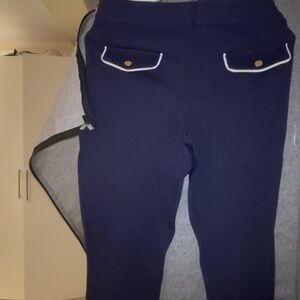 SER.O.YA Navy Pants with White Trim with matching oversized blazer